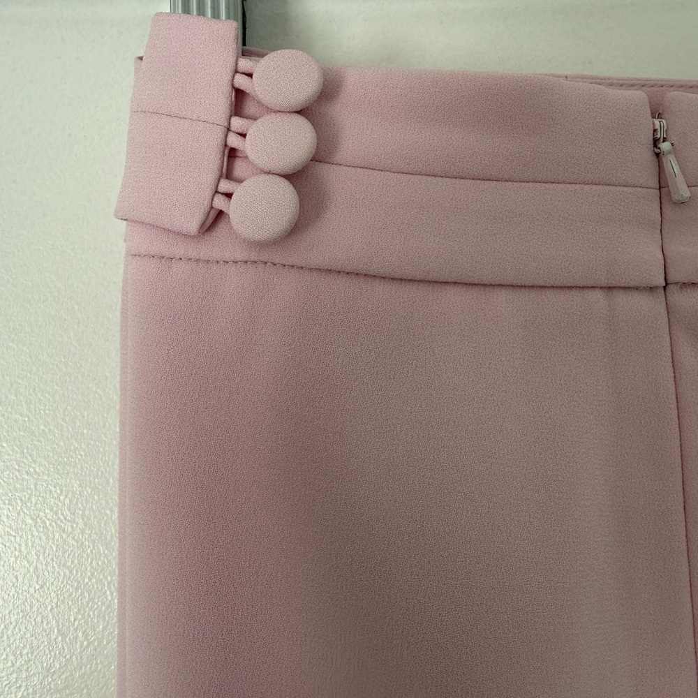 Luxury Pink Trousers with Covered Button Detail for special occasion